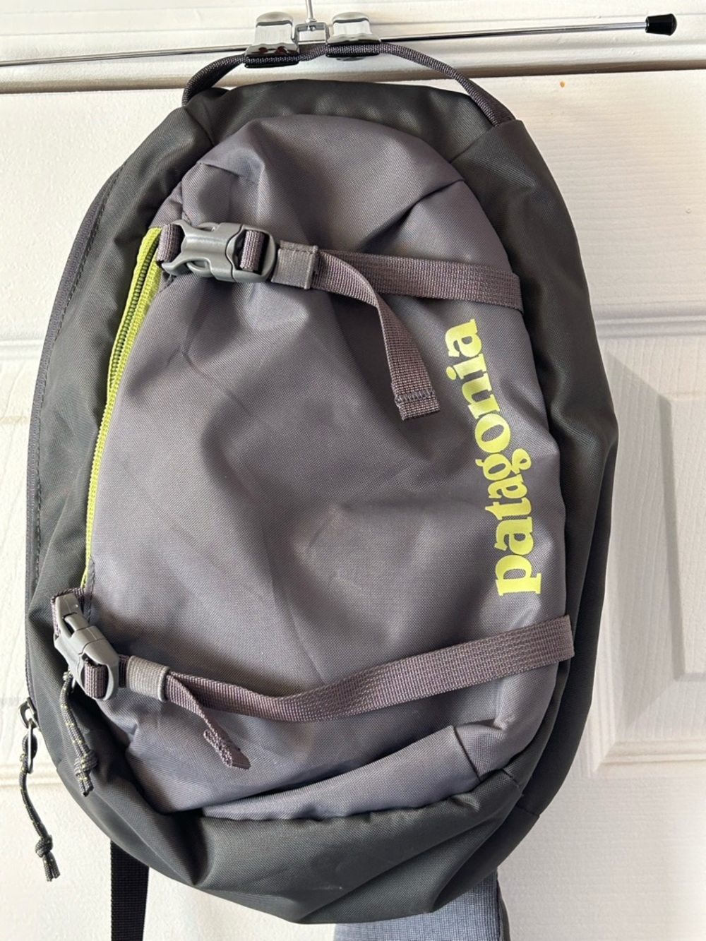 Patagonia Atom Sling 8L Gray Crossbody Backpack Hiking Travel